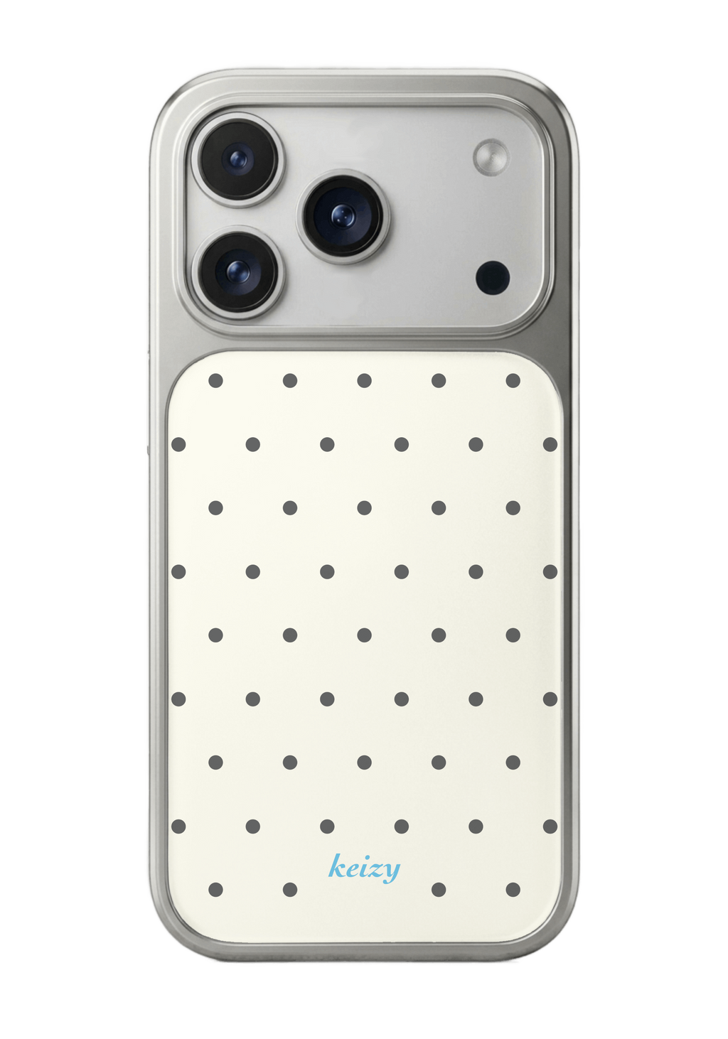 [silver edge] polka dots