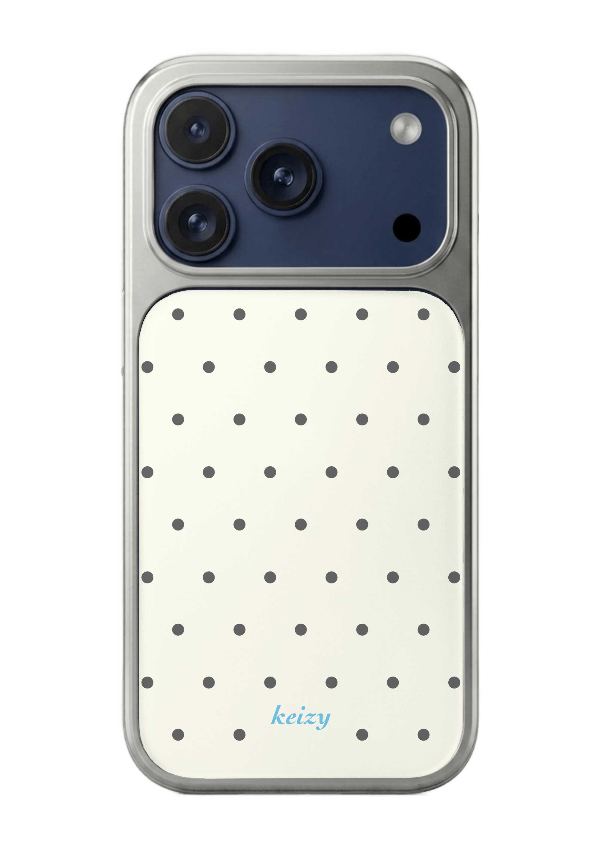 [silver edge] polka dots