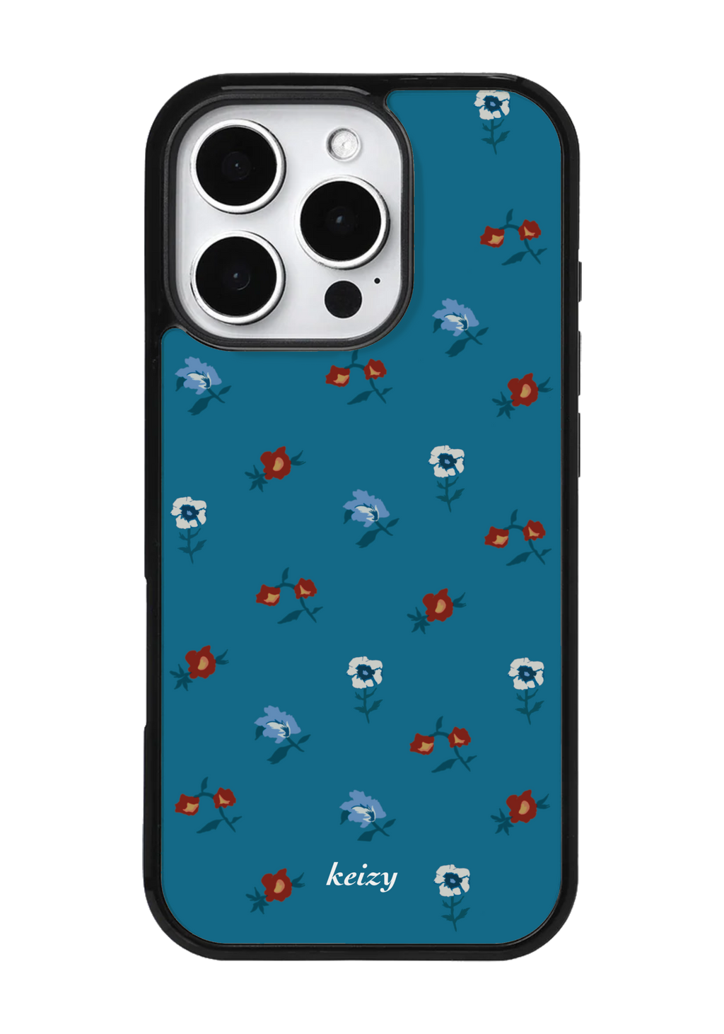 denim floral