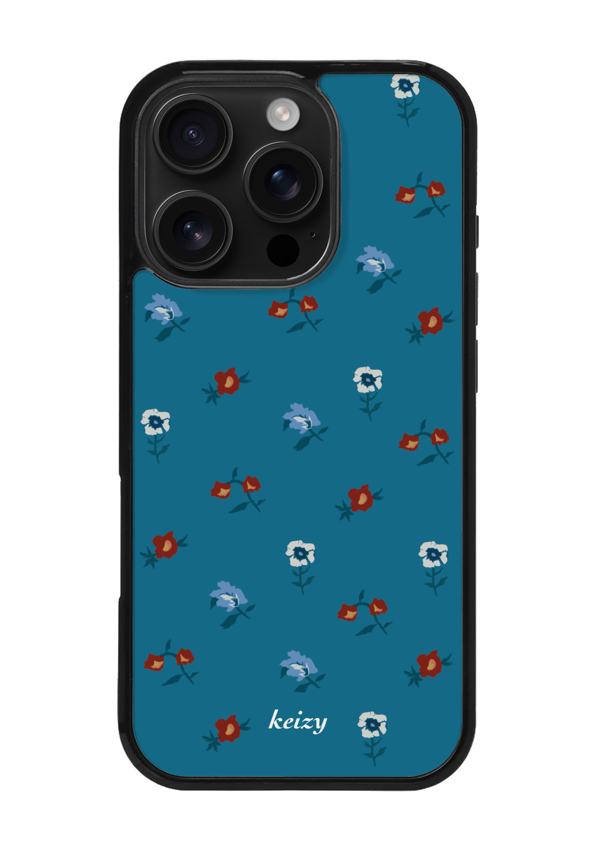denim floral