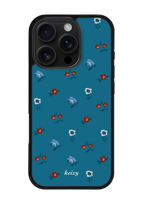 denim floral